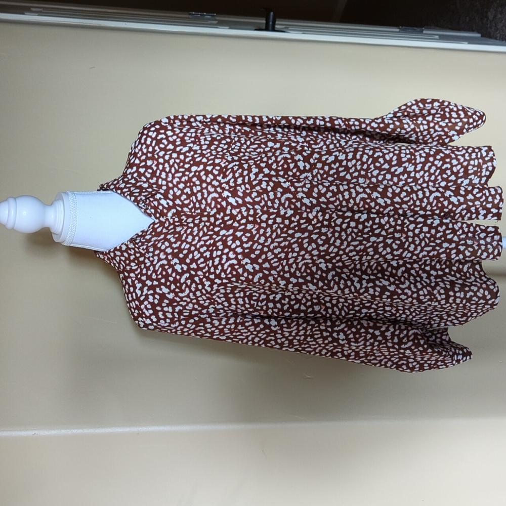 Apt. 9 Blouse Brown Animal Print
